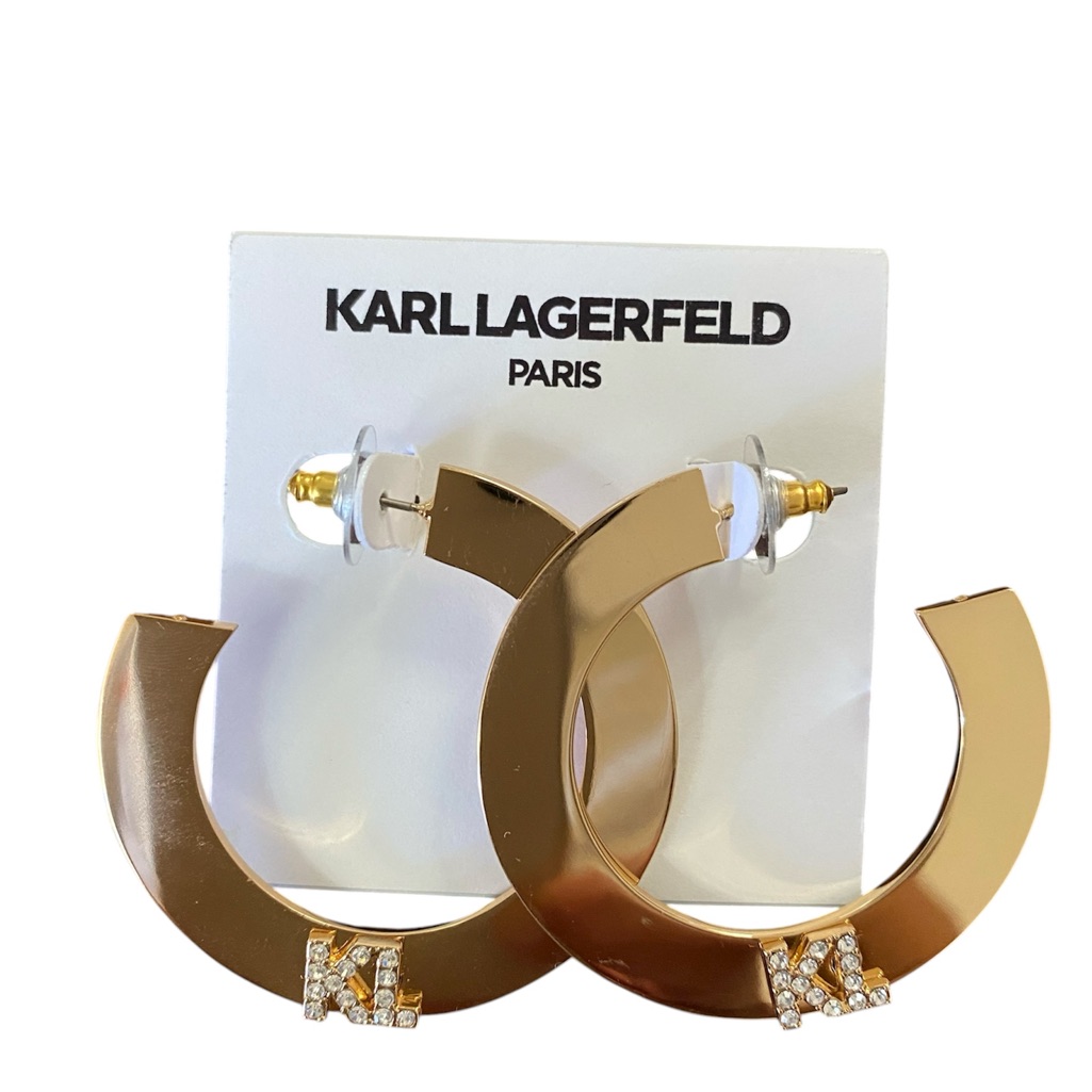 Karl Lagerfeld Gold Hoop Earrings 35$